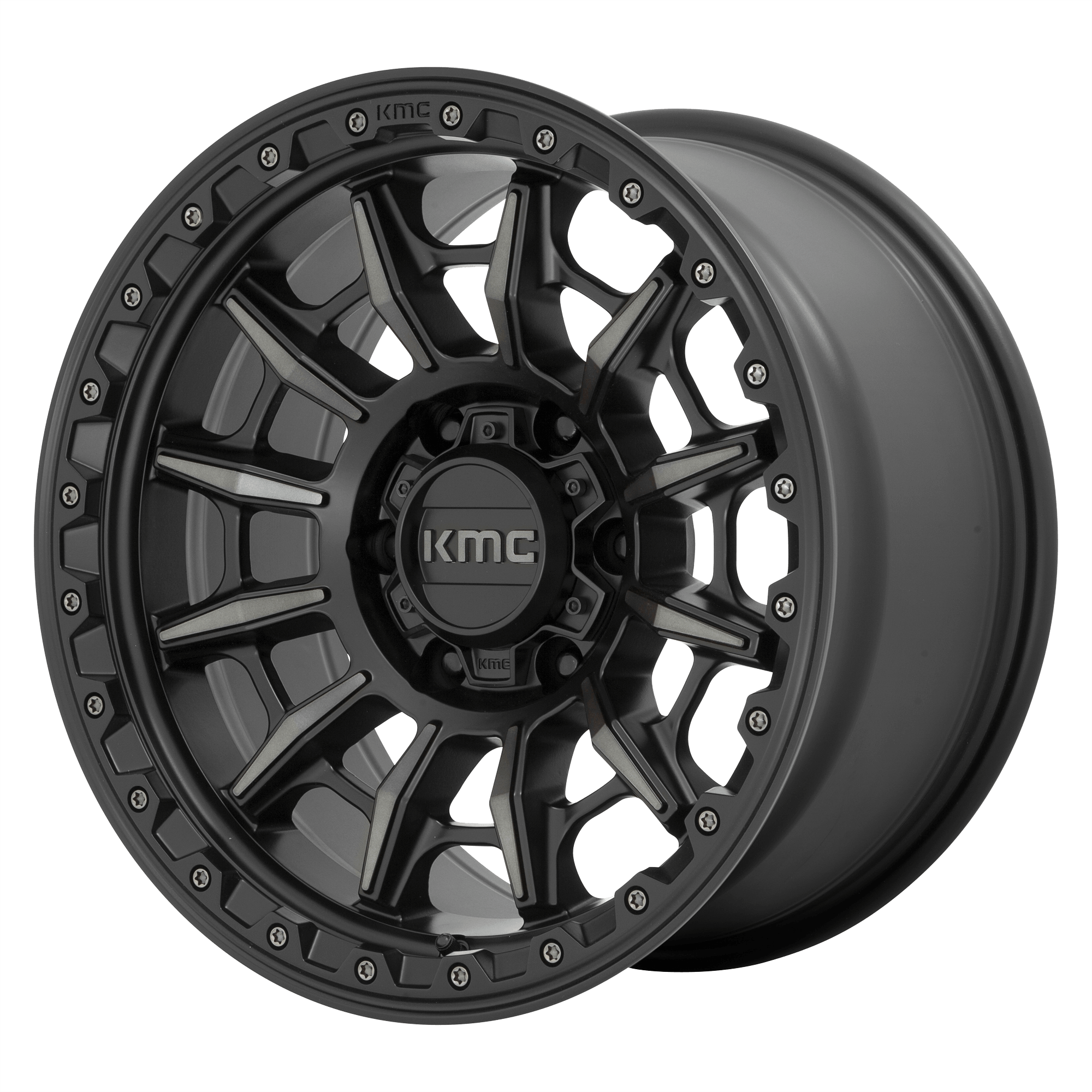 KMC KM547 CARNAGE Satin Black W/ Gray Tint Alloy Wheels