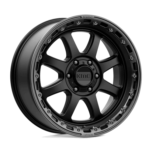 KMC KM548 CHASE - Satin Black W/ Gloss Black Lip alloy wheel