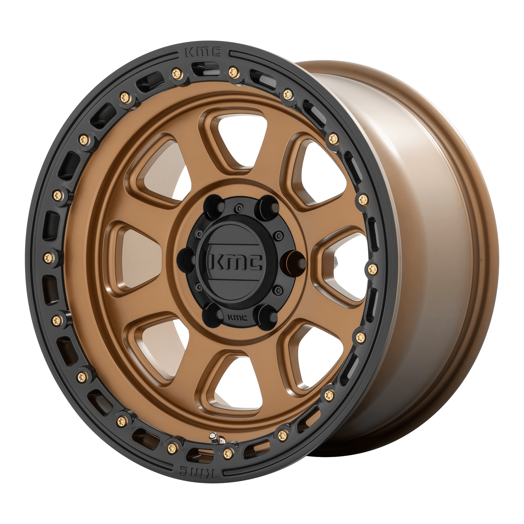 KMC KM548 CHASE Matte Bronze W/ Black Lip Alloy Wheels
