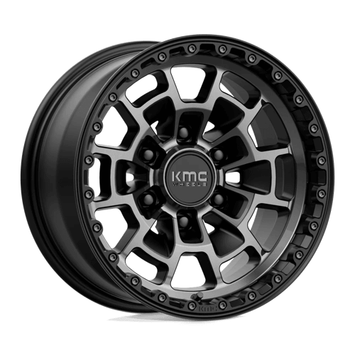 KMC KM718 SUMMIT - Satin Black W/ Gray Tint alloy wheel