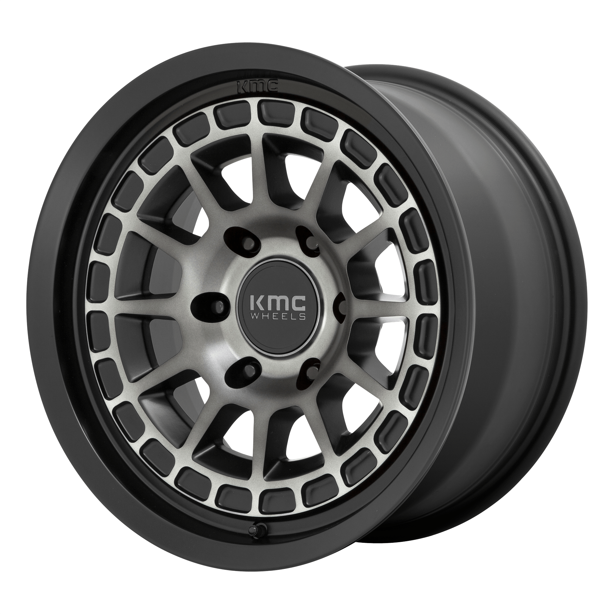 KMC KM719 CANYON Satin Black W/ Gray Tint Alloy Wheels