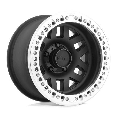 KMC KM229 MACHETE CRAWL BEADLOCK - Satin Black W/ Machined Ring alloy wheel