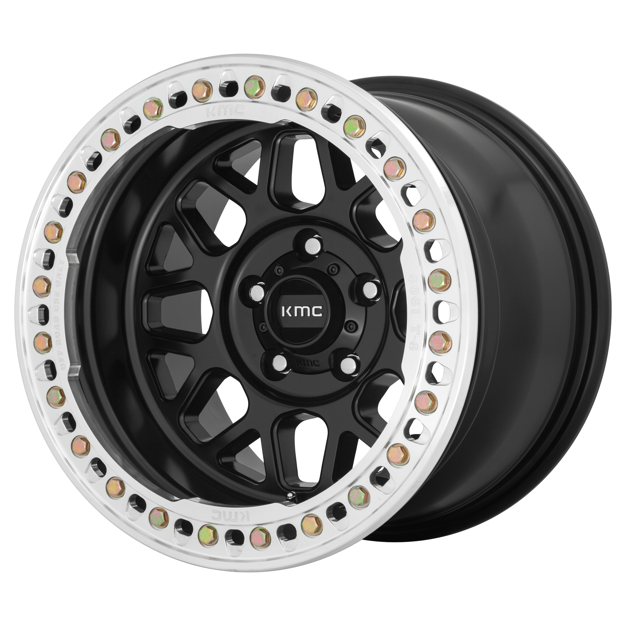 KMC KM235 GRENADE CRAWL BEADLOCK Satin Black Alloy Wheels