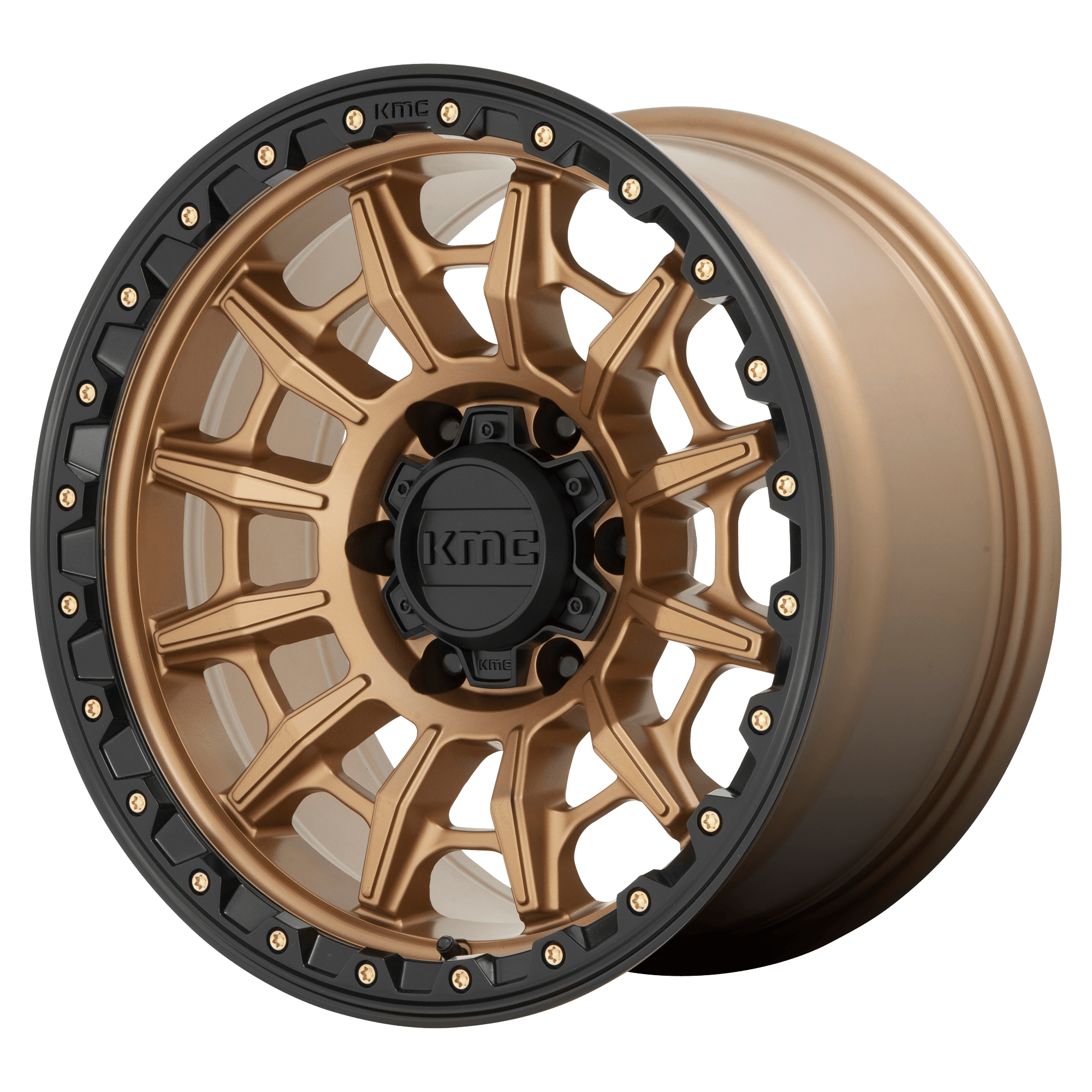 KMC KM547 CARNAGE Matte Bronze W/ Black Lip Alloy Wheels