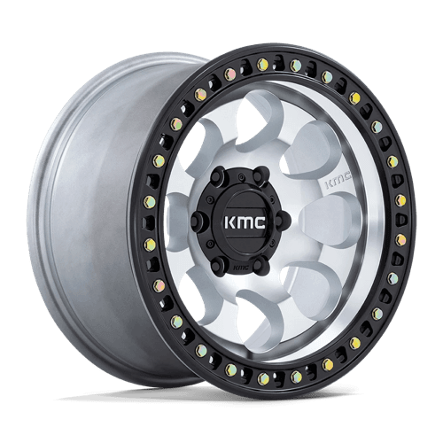KMC KM550 RIOT SBL - Machined W/ Satin Black Lip alloy wheel