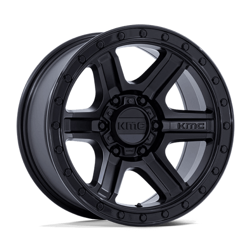 KMC KM551 OUTRUN - Matte Black W/ Gloss Black Lip alloy wheel