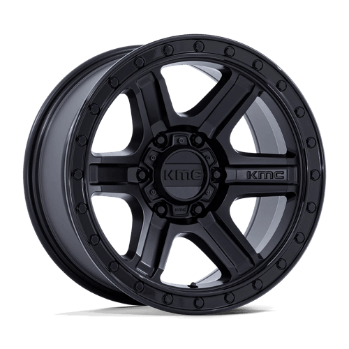 KMC KM551 OUTRUN Matte Black W/ Gloss Black Lip Alloy Wheels