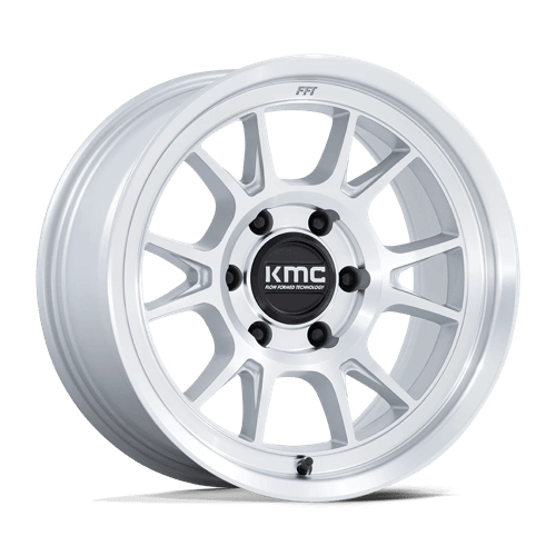 KMC KM729 RANGE - Gloss Silver W/ Machined Face alloy wheel