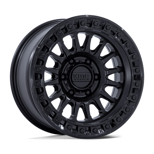 KMC KM552 IMS - Matte Black W/ Gloss Black Lip alloy wheel
