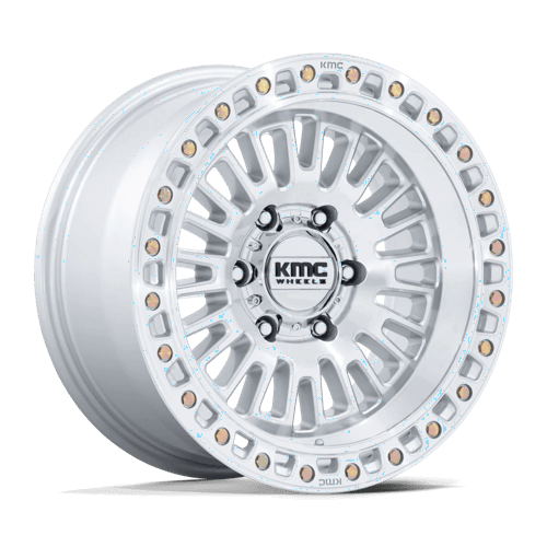 KMC KM554 AZTEC Gloss Silver W/ Machined Face Alloy Wheels