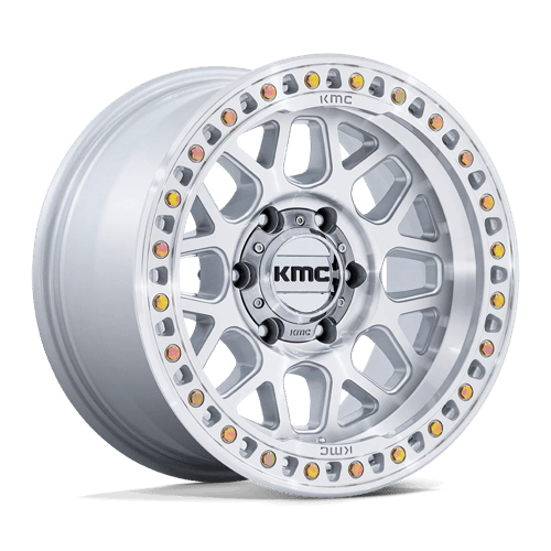 KMC KM549 GRS Gloss Silver W/ Machined Face Alloy Wheels