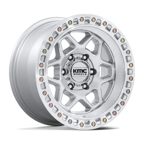 KMC KM553 TORX Gloss Silver W/ Machined Face Alloy Wheels