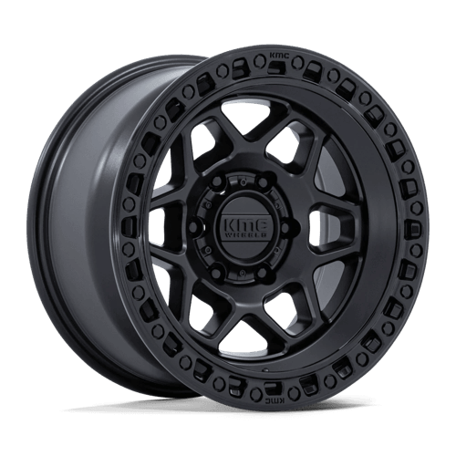 KMC KM553 TORX Matte Black W/ Gloss Black Lip Alloy Wheels