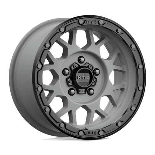 KMC KM535 GRENADE OFF-ROAD - Matte Gray W/ Matte Black Lip alloy wheel