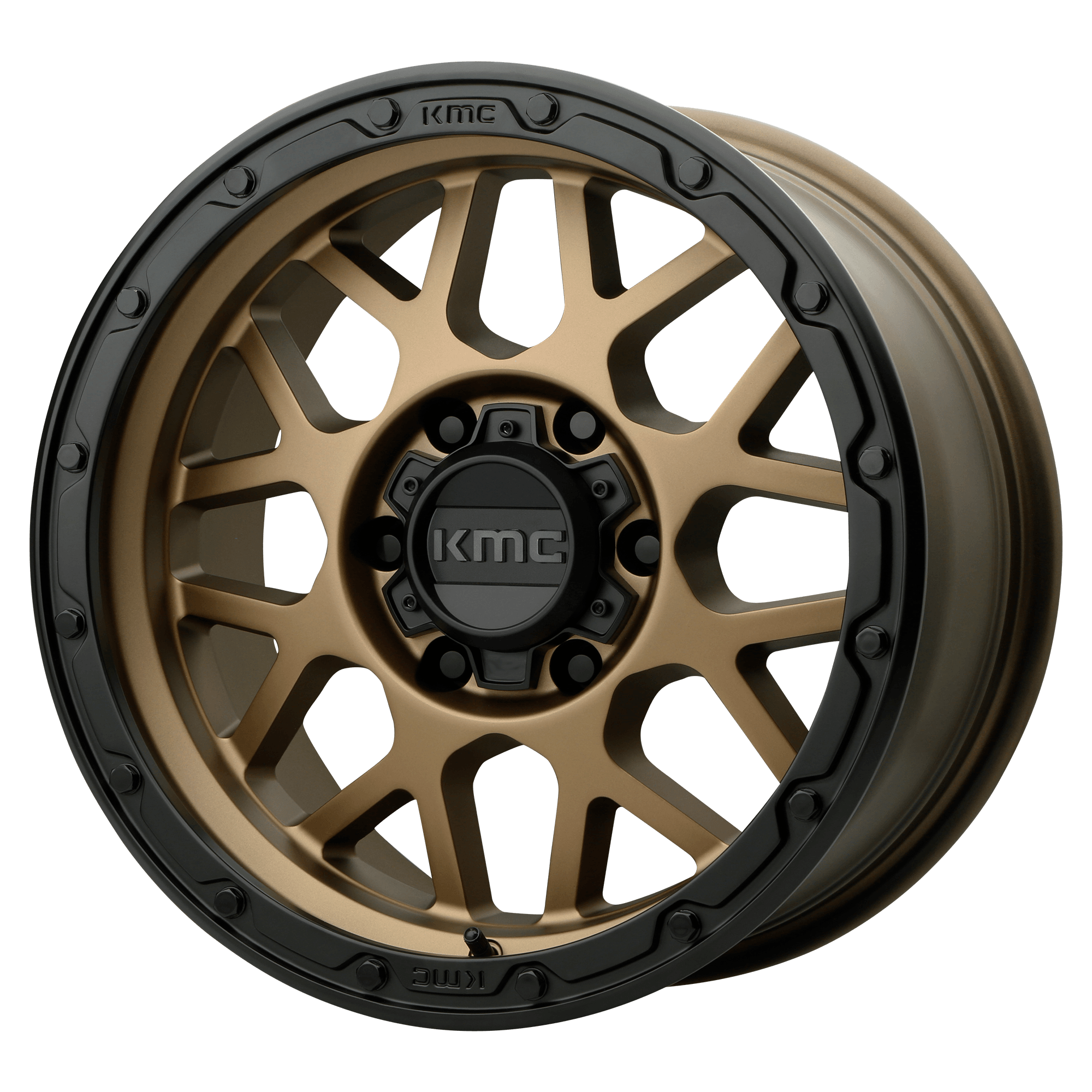 KMC KM535 GRENADE OFF-ROAD Matte Bronze W/ Matte Black Lip Alloy Wheels