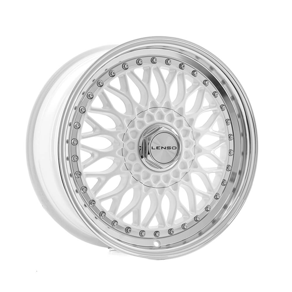 LENSO BSX - Gloss White & Polished alloy wheel