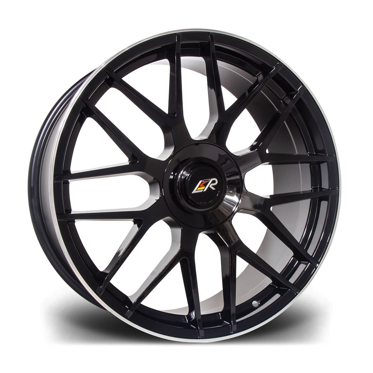 LMR VENUS Black Polished Lip Alloy Wheels