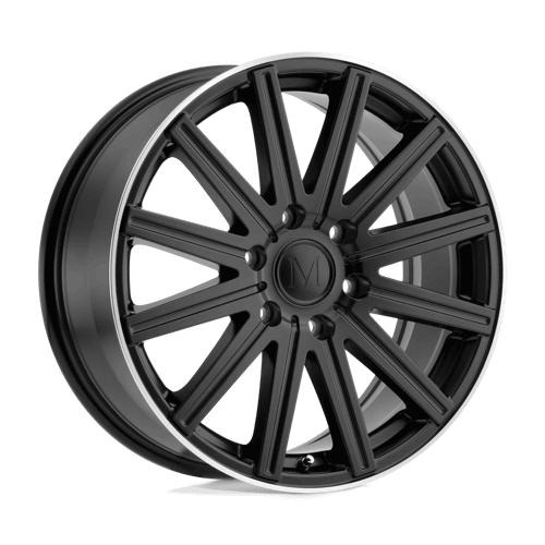 MANDRUS STARK - Matte Black W/ Machined Lip alloy wheel