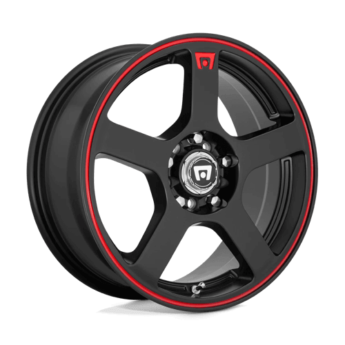 Motegi MR116 FS5 - Matte Black W/ Red Stripe alloy wheel
