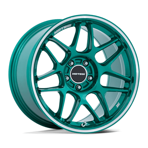 Motegi MR158 TSUBAKI - Hokkaido Green W/ Machined Lip alloy wheel