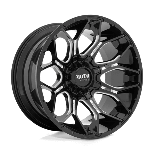 Moto Metal MO808 SNIPER - Gloss Black Milled alloy wheel