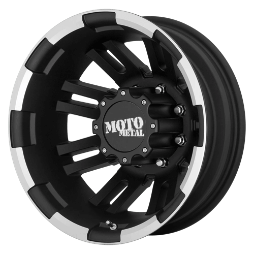 Moto Metal MO963 - Matte Black Machined Dually - Rear alloy wheel
