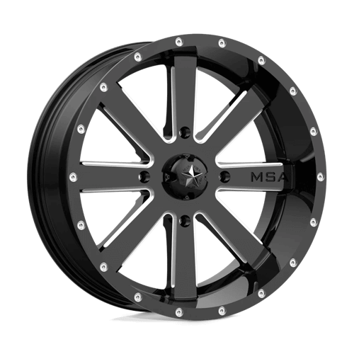 MSA Offroad Wheels M34 FLASH - Gloss Black Milled alloy wheel