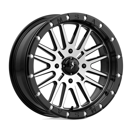 MSA Offroad Wheels M37 BRUTE BEADLOCK - Gloss Black Machined alloy wheel