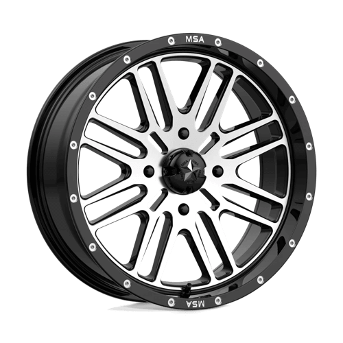 MSA Offroad Wheels M38 BRUTE - Gloss Black Machined alloy wheel