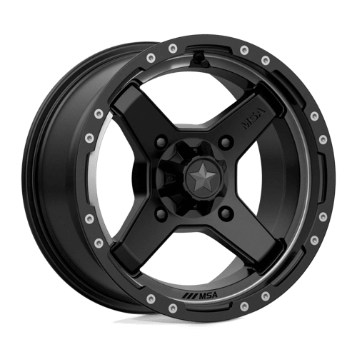 MSA Offroad Wheels M39 CROSS - Satin Black W/ Titanium Tint alloy wheel