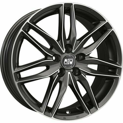 MSW 24 - Matt Gun Metal Full Polished (mgmfp) alloy wheel