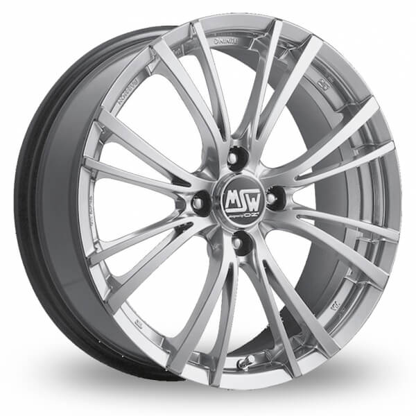 MSW 20-4 - Silver Full Polished alloy wheel