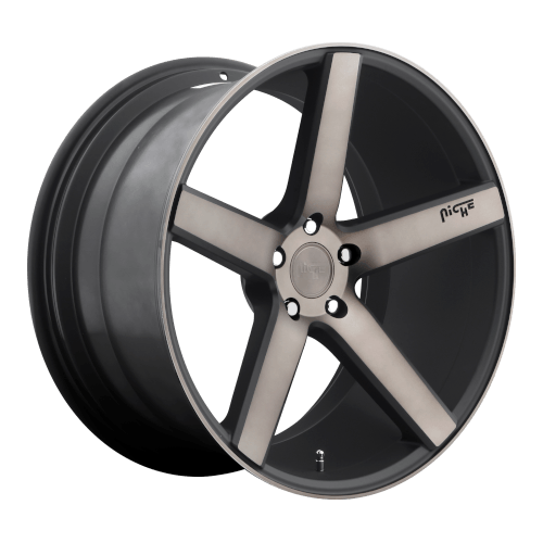 Niche 1PC M134 MILAN - Matte Black Machined W/ Double Dark Tint