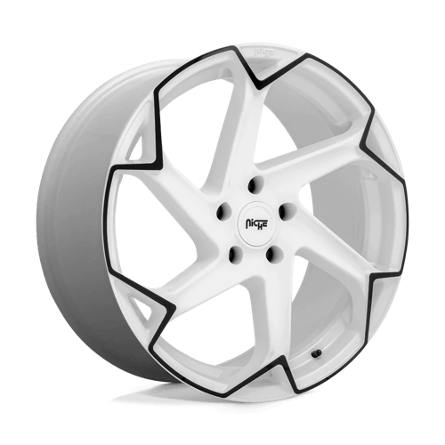 Niche 1PC M257 FLASH - Gloss White W/ Black alloy wheel