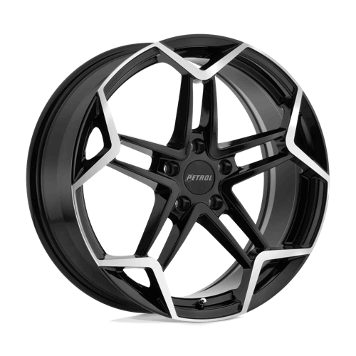 PETROL P1A - Gloss Black W/ Machined Cut Face alloy wheel