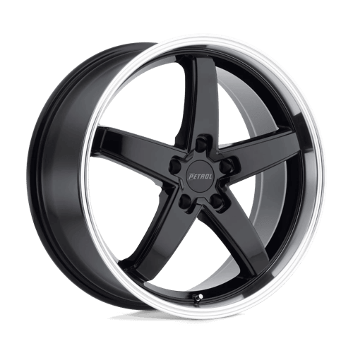 PETROL P1B - Gloss Black W/ Machined Cut Lip alloy wheel