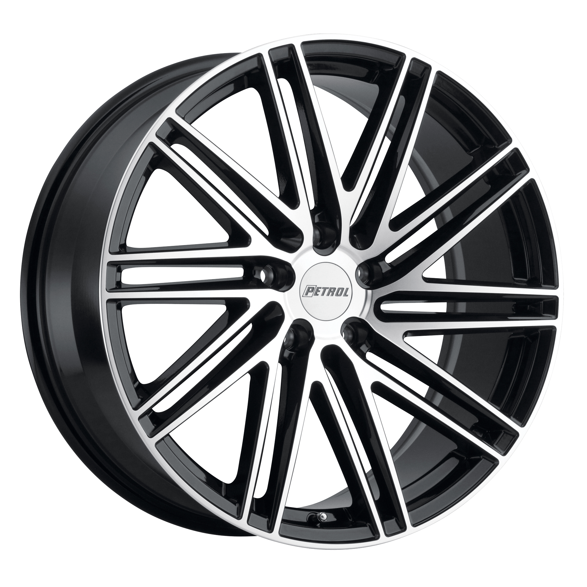 PETROL P1C Gloss Black W/ Machined Cut Face Alloy Wheels