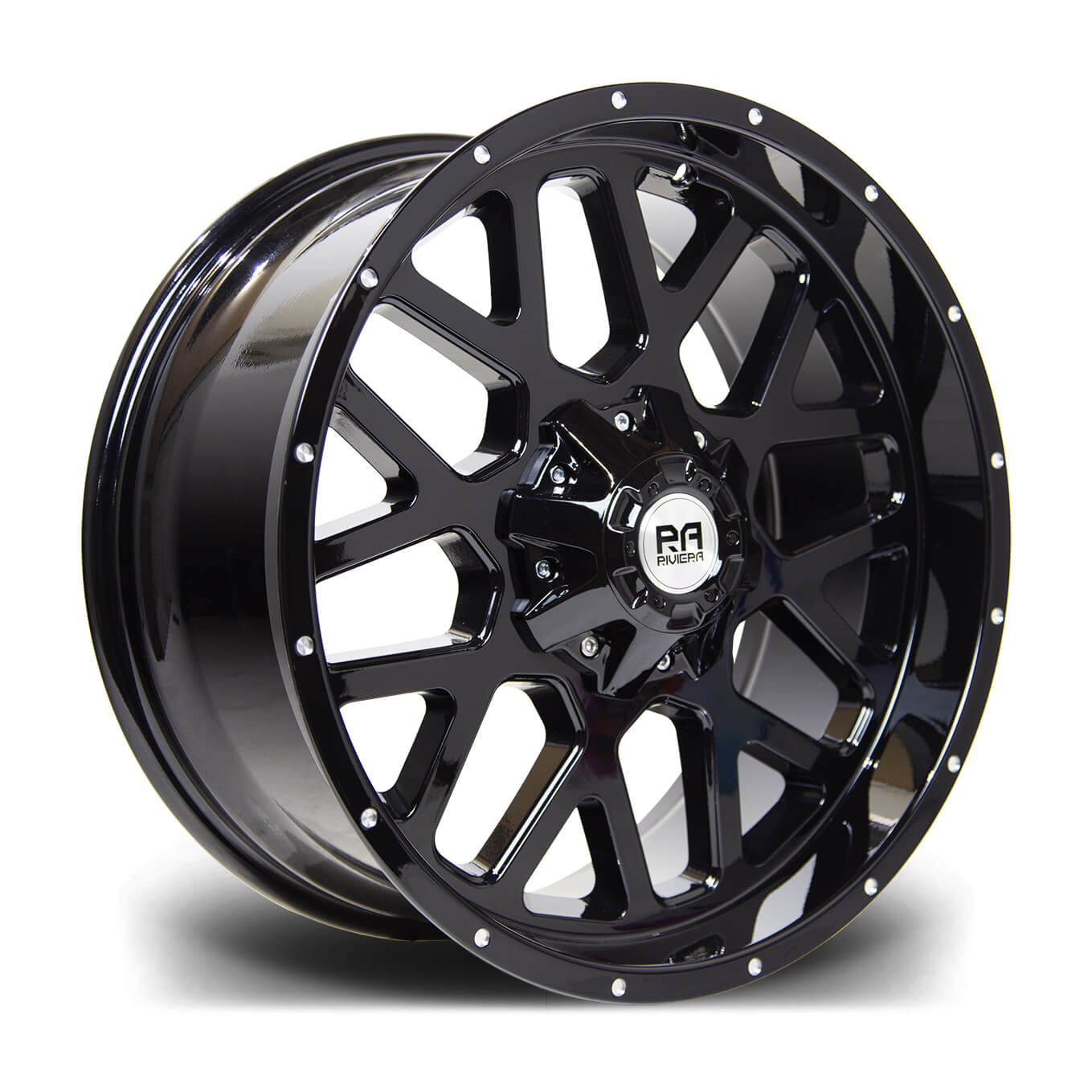 RIVIERA XTREME RX960 - Gloss Black Polished Lip alloy wheel