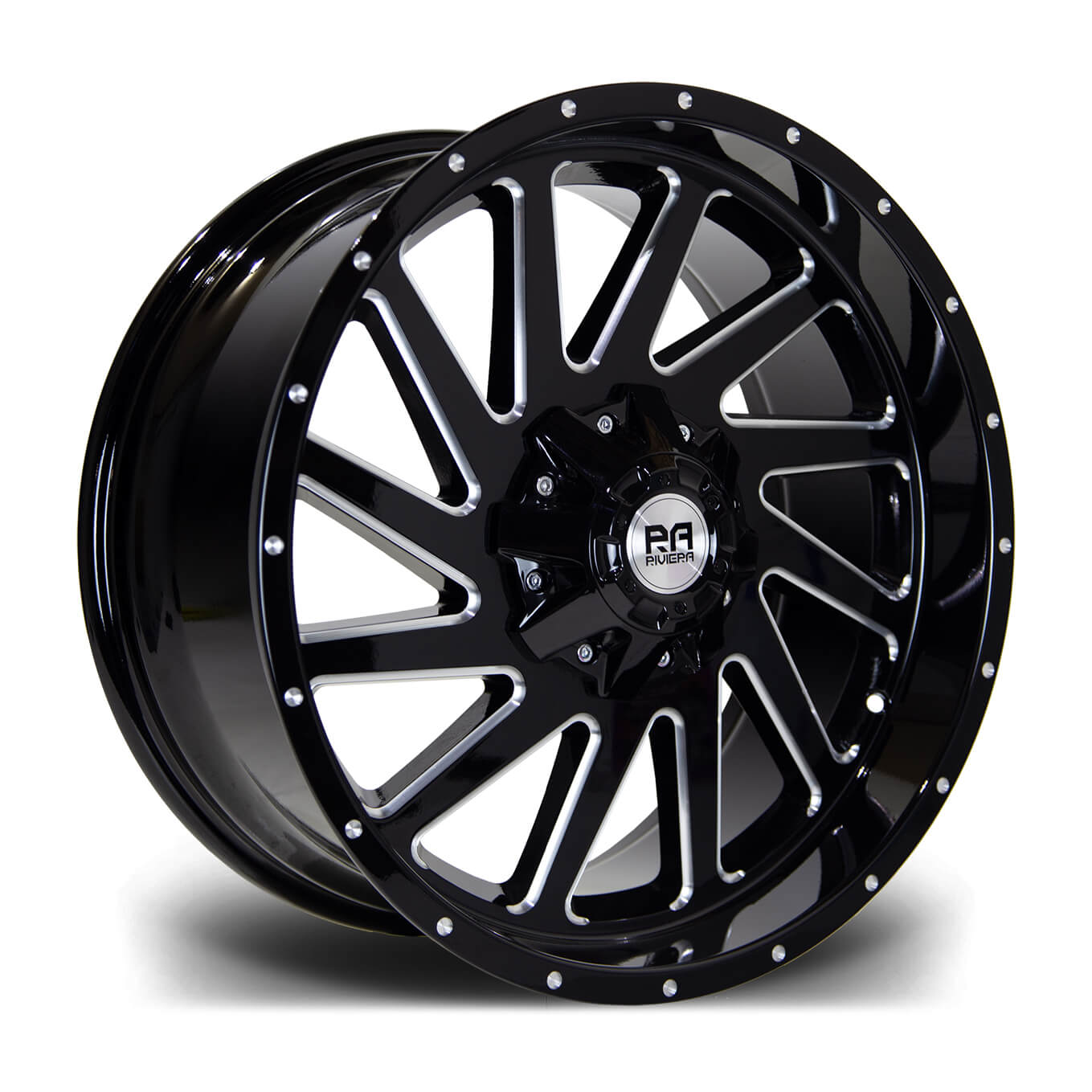 RIVIERA XTREME RX970 Satin Black Milled Edge Alloy Wheels