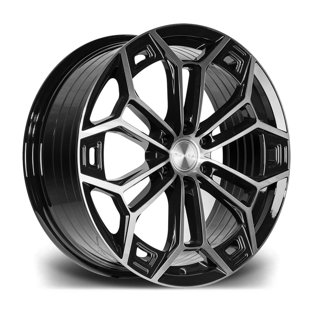 RIVIERA RF27 - Black Polished Dark Tint alloy wheel