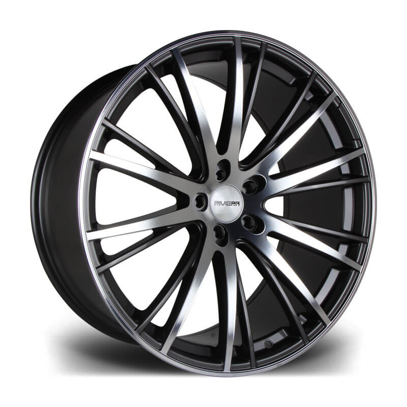 RIVIERA RV128 - Gloss Gunmetal Polished Face alloy wheel
