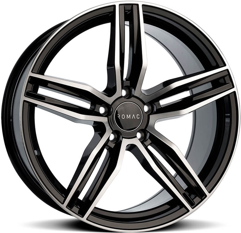 ROMAC VENOM - Black/polished Face alloy wheel