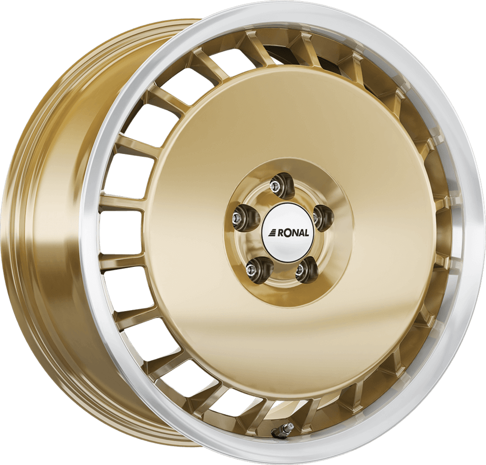 Ronal R50 AERO - Racing Gold Polished Lip alloy wheel