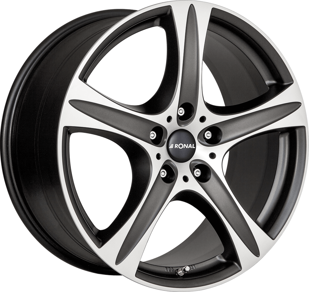 Ronal R55 SUV - Matt Black Polished alloy wheel