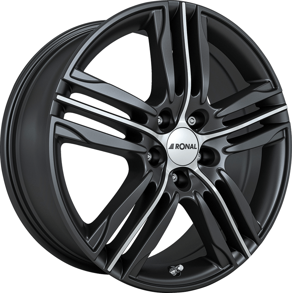 Ronal R57 - Matt Black Polished alloy wheel