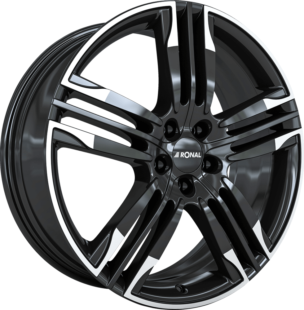Ronal R58 MCR - Jet Black / White Rim alloy wheel