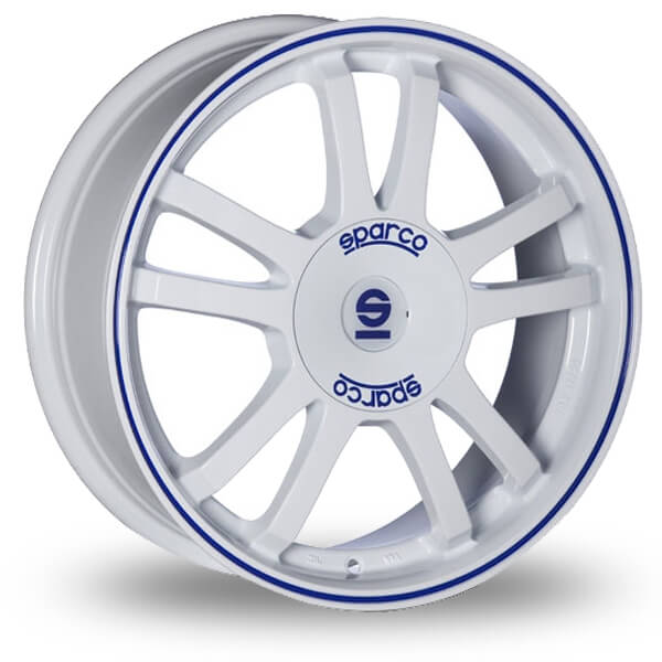SPARCO Sparco Rally - White Blue Lip alloy wheel