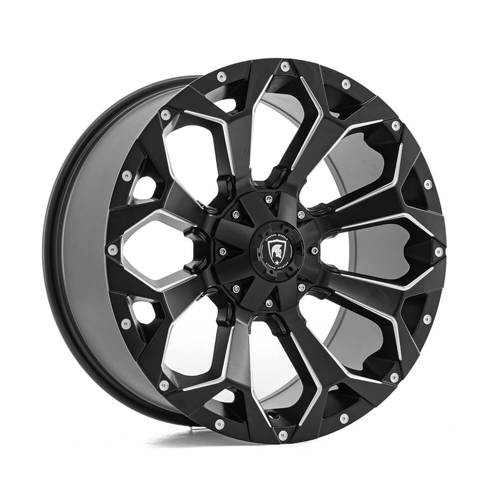 SPARTAN SW1 - Satin Black & Chamfered alloy wheel