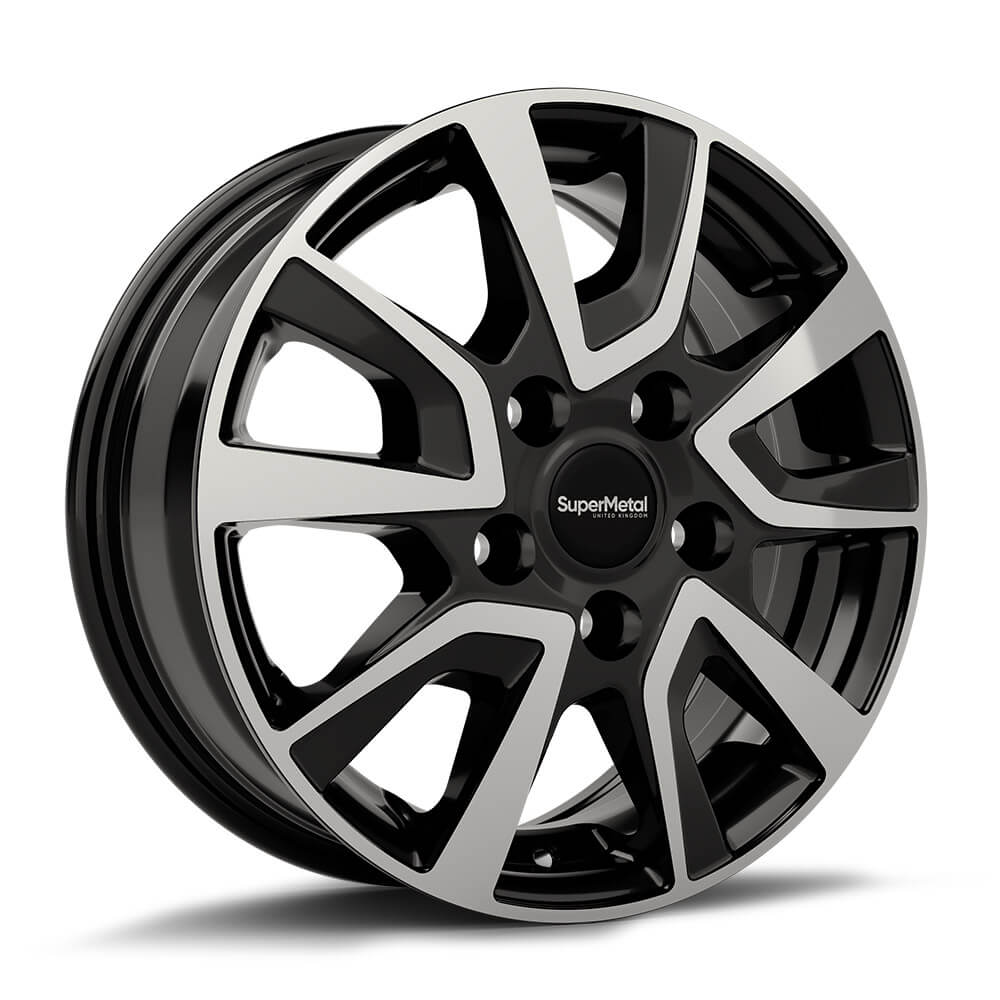 Supermetal Vault Alloy Wheel 18" x 7.5" ET53 Gloss Black Polish