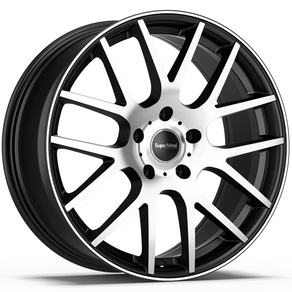 SuperMetal Trident - Black Face Polish alloy wheel